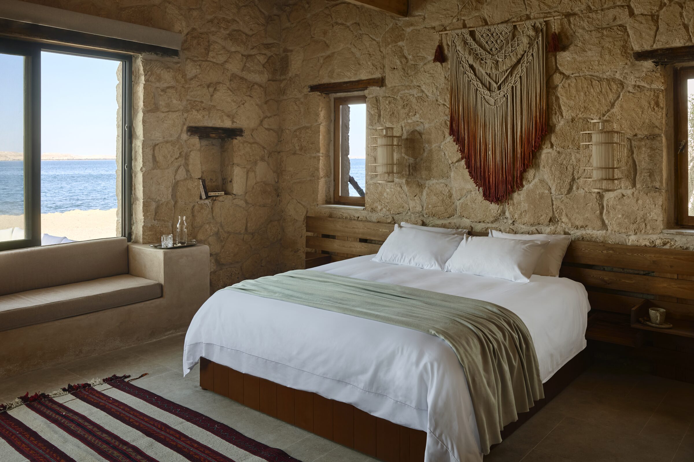 Bedroom with lake view